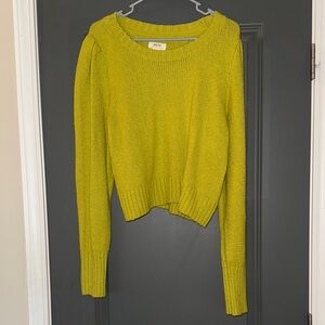 Maeve/ Anthropology Lime Green Crew Neck Sweater
